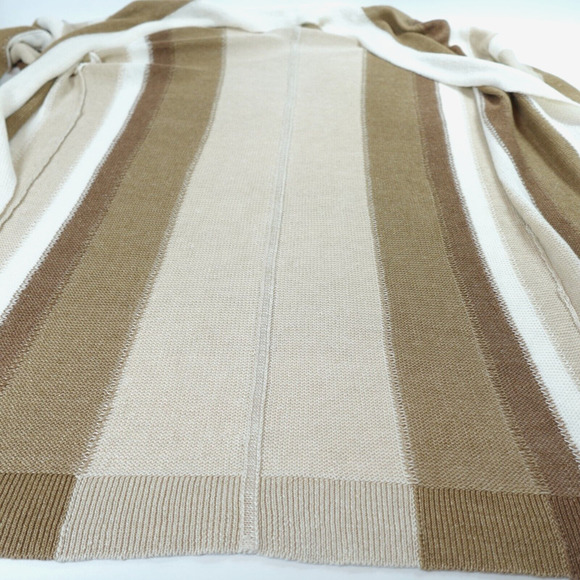 Womens Linen Open Front Duster Cardigan 2XS Brown Metallic Long Lagenlook Kimono - Picture 15 of 15